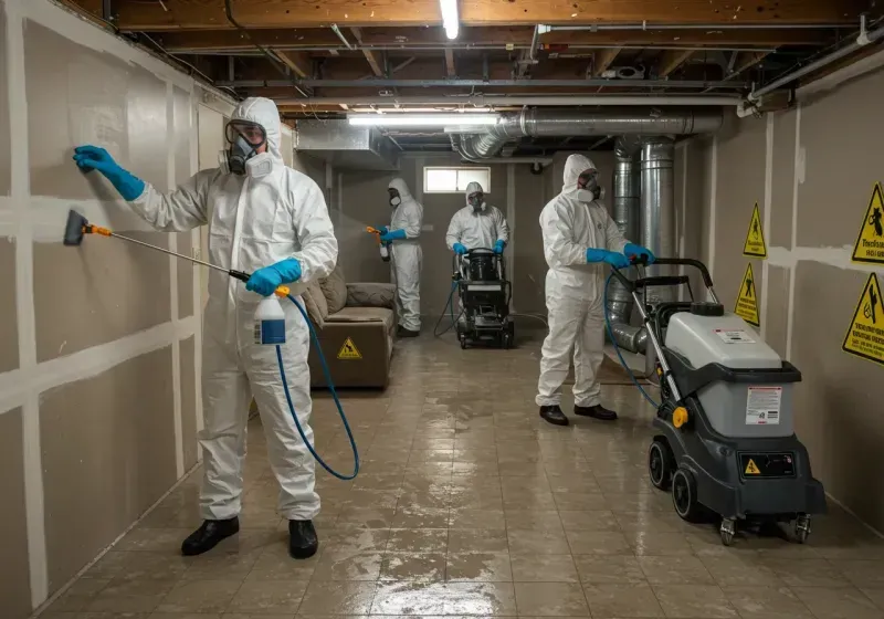 Basement Moisture Removal and Structural Drying process in Chenango County, NY